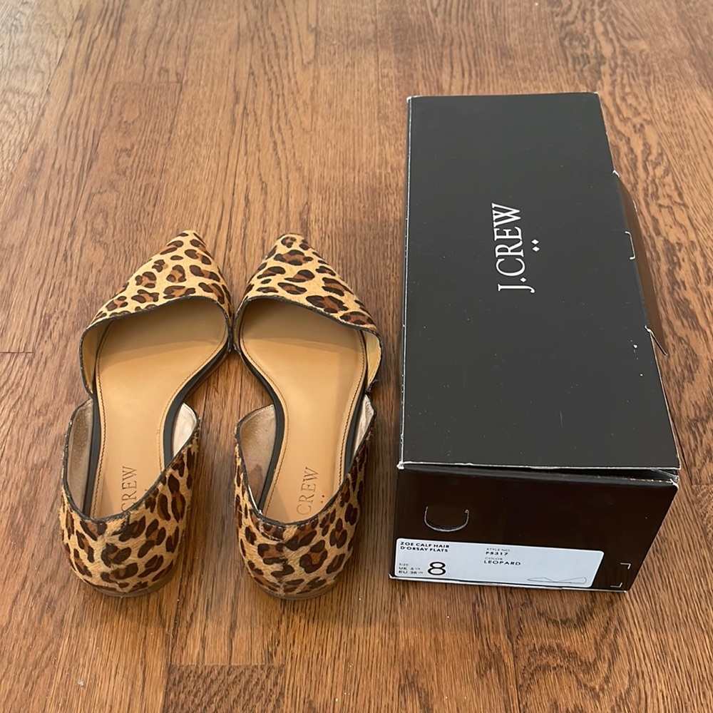 J. Crew Calf Hair D’Orsay Flats